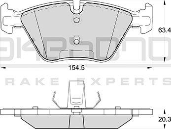 Akebono AN-4442KE - Гальмівні колодки, дискові гальма autozip.com.ua