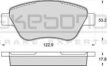 Akebono AN-4454WK - Гальмівні колодки, дискові гальма autozip.com.ua