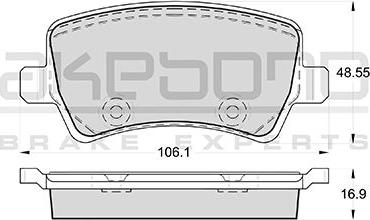 Akebono AN-4456KE - Гальмівні колодки, дискові гальма autozip.com.ua