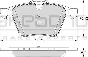 Akebono AN-4457K - Гальмівні колодки, дискові гальма autozip.com.ua