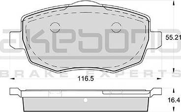 Akebono AN-4465WK - Гальмівні колодки, дискові гальма autozip.com.ua