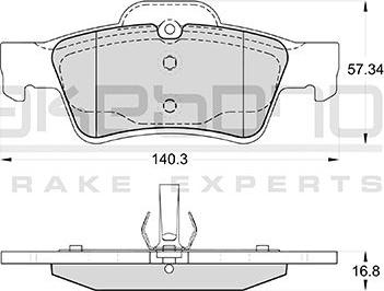 Akebono AN-4468K - Гальмівні колодки, дискові гальма autozip.com.ua