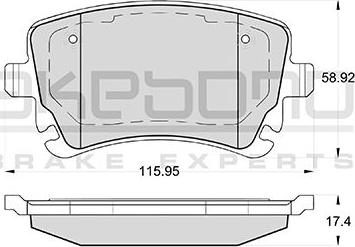 Akebono AN-4438KE - Гальмівні колодки, дискові гальма autozip.com.ua