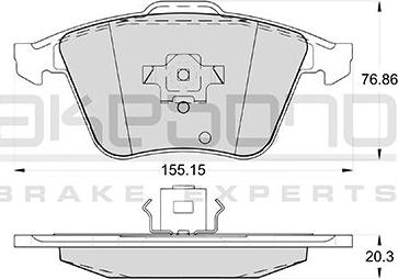 Akebono AN-4423WKE - Гальмівні колодки, дискові гальма autozip.com.ua