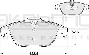 Akebono AN-4475K - Гальмівні колодки, дискові гальма autozip.com.ua