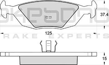 Akebono AN-4594K - Гальмівні колодки, дискові гальма autozip.com.ua