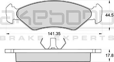 Akebono AN-4566K - Гальмівні колодки, дискові гальма autozip.com.ua