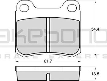 Akebono AN-4502KE - Гальмівні колодки, дискові гальма autozip.com.ua