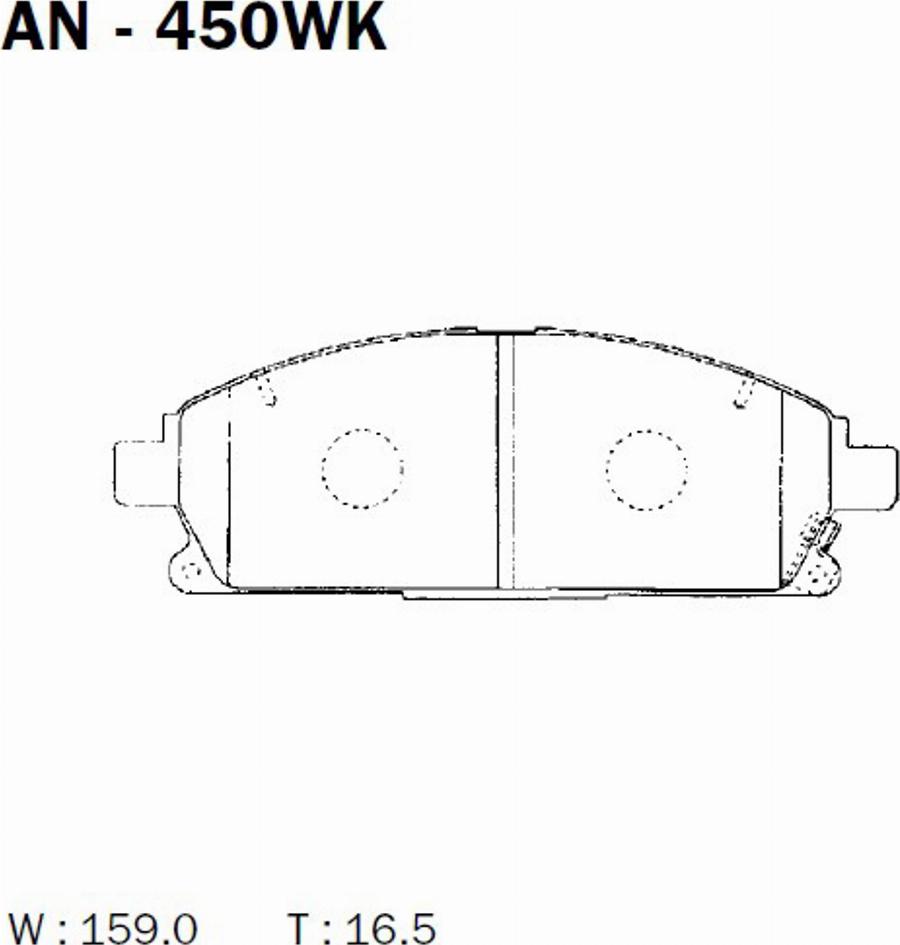 Akebono AN-450WK - Гальмівні колодки, дискові гальма autozip.com.ua