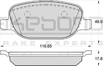 Akebono AN-4516KE - Гальмівні колодки, дискові гальма autozip.com.ua