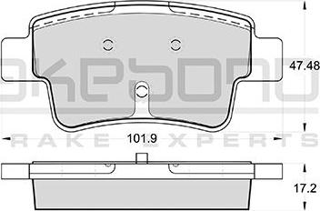 Akebono AN-4511KE - Гальмівні колодки, дискові гальма autozip.com.ua
