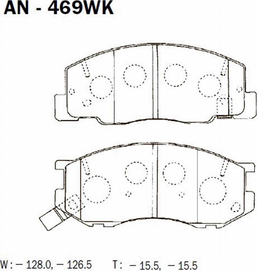 Akebono AN-469WK - Гальмівні колодки, дискові гальма autozip.com.ua