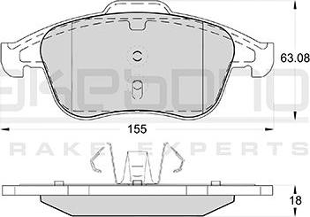 Akebono AN-4664KE - Гальмівні колодки, дискові гальма autozip.com.ua