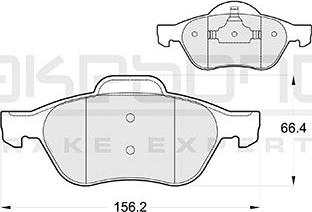 Akebono AN-4662K - Гальмівні колодки, дискові гальма autozip.com.ua