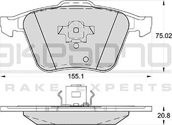 Akebono AN-4609K - Гальмівні колодки, дискові гальма autozip.com.ua