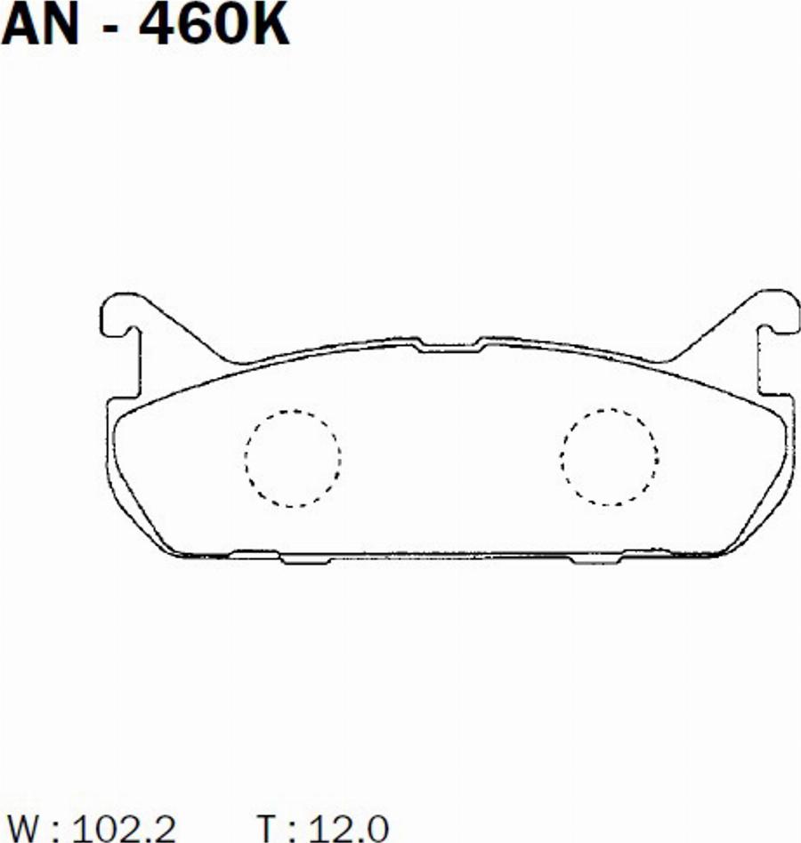 Akebono AN460K - Гальмівні колодки, дискові гальма autozip.com.ua