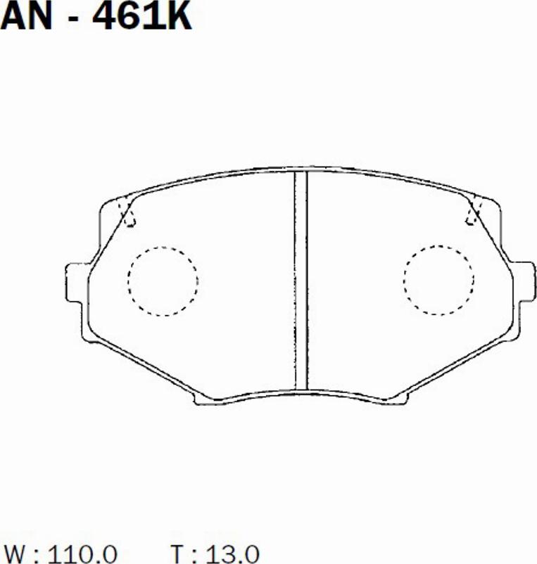 Akebono AN-461K - Гальмівні колодки, дискові гальма autozip.com.ua