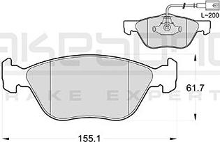 Akebono AN-4633WKE - Гальмівні колодки, дискові гальма autozip.com.ua