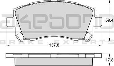 Akebono AN-463WK - Гальмівні колодки, дискові гальма autozip.com.ua