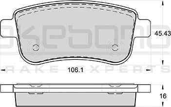 Akebono AN-4675K - Гальмівні колодки, дискові гальма autozip.com.ua