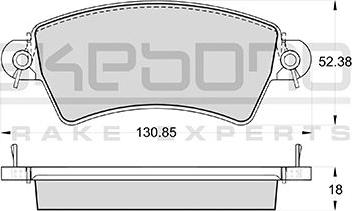 Akebono AN-4054KE - Гальмівні колодки, дискові гальма autozip.com.ua