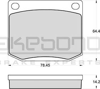 Akebono AN-4069K - Гальмівні колодки, дискові гальма autozip.com.ua