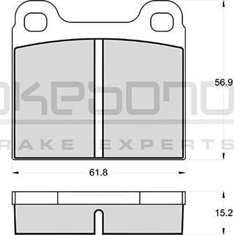 Akebono AN-4086KE - Гальмівні колодки, дискові гальма autozip.com.ua