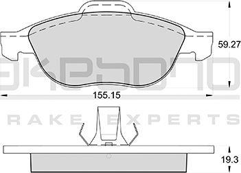 Akebono AN-4039WKE - Гальмівні колодки, дискові гальма autozip.com.ua