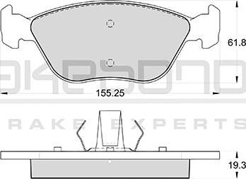 Akebono AN-4035WKE - Гальмівні колодки, дискові гальма autozip.com.ua