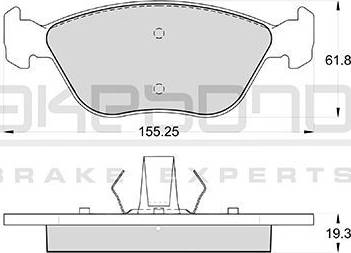 Akebono AN-4035WK - Гальмівні колодки, дискові гальма autozip.com.ua