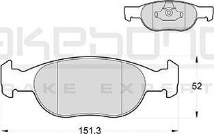 Akebono AN-4028K - Гальмівні колодки, дискові гальма autozip.com.ua