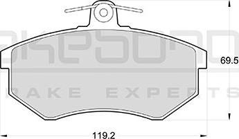 Akebono AN-4076KE - Гальмівні колодки, дискові гальма autozip.com.ua