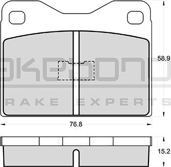 Akebono AN-4142KE - Гальмівні колодки, дискові гальма autozip.com.ua