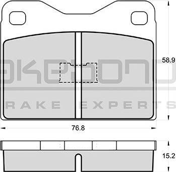 Akebono AN-4142K - Гальмівні колодки, дискові гальма autozip.com.ua