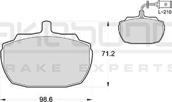 Akebono AN-4154WK - Гальмівні колодки, дискові гальма autozip.com.ua