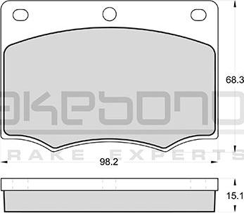 Akebono AN-4151KE - Гальмівні колодки, дискові гальма autozip.com.ua