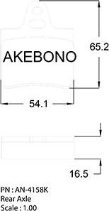 Akebono AN-4158K - Гальмівні колодки, дискові гальма autozip.com.ua