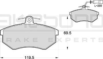 Akebono AN-4169WKE - Гальмівні колодки, дискові гальма autozip.com.ua