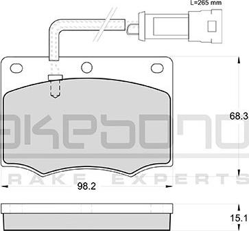 Akebono AN-4161WKE - Гальмівні колодки, дискові гальма autozip.com.ua