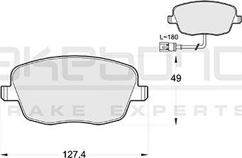 Akebono AN-4100WKE - Гальмівні колодки, дискові гальма autozip.com.ua