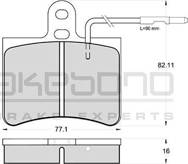 Akebono AN-4115WKE - Гальмівні колодки, дискові гальма autozip.com.ua