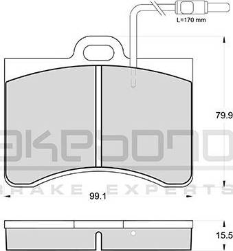 Akebono AN-4116WK - Гальмівні колодки, дискові гальма autozip.com.ua