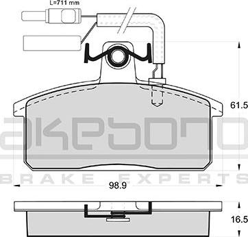 Akebono AN-4189WKE - Гальмівні колодки, дискові гальма autozip.com.ua