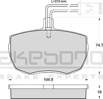 Akebono AN-4181WKE - Гальмівні колодки, дискові гальма autozip.com.ua