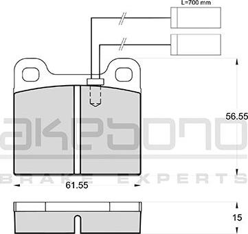 Akebono AN-4182WKE - Гальмівні колодки, дискові гальма autozip.com.ua