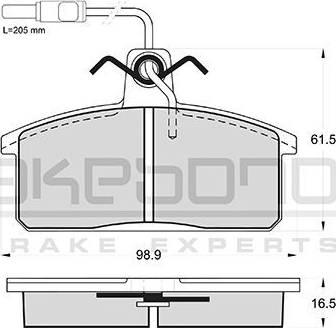 Akebono AN-4174WK - Гальмівні колодки, дискові гальма autozip.com.ua