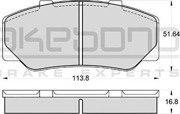 Akebono AN-4175KE - Гальмівні колодки, дискові гальма autozip.com.ua