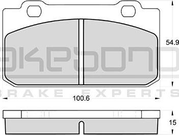 Akebono AN-4171WKE - Гальмівні колодки, дискові гальма autozip.com.ua