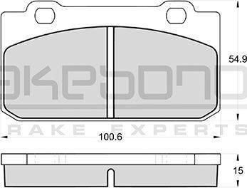 Akebono AN-4171WK - Гальмівні колодки, дискові гальма autozip.com.ua