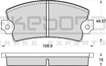 Akebono AN-4392K - Гальмівні колодки, дискові гальма autozip.com.ua